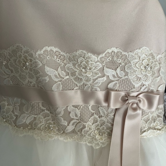 Flower Girl Dress David’s Bridal style H1173.  Girls size 6 - Picture 4 of 5